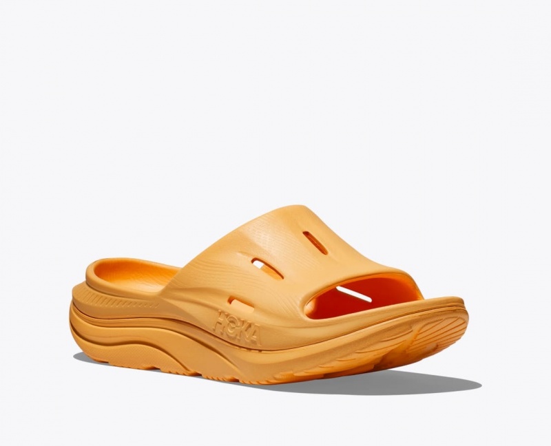 Dark Orange HOKA Ora Recovery 3 Men's Slide | 1352706-TL