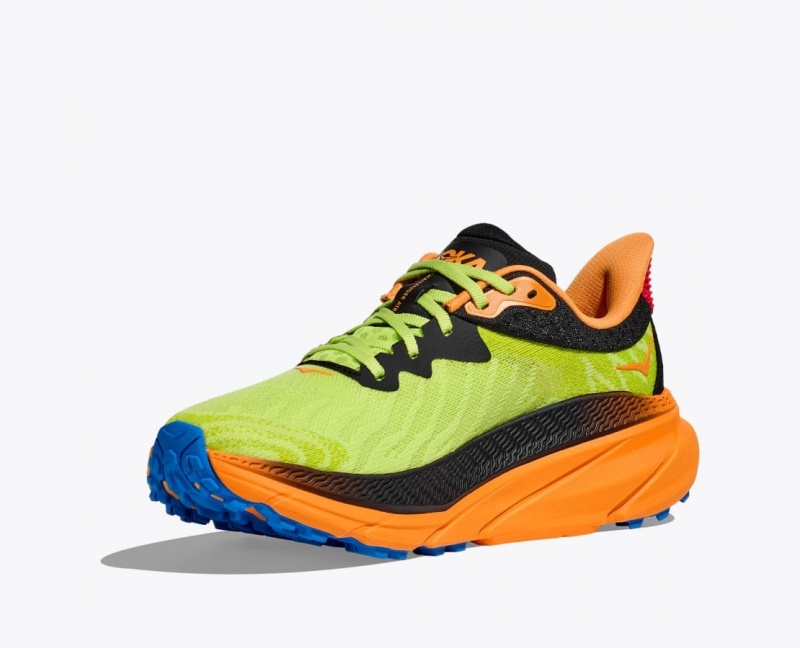 Green / Black / Orange HOKA Challenger 7 Men's Trail Running Shoes | 7826013-CE