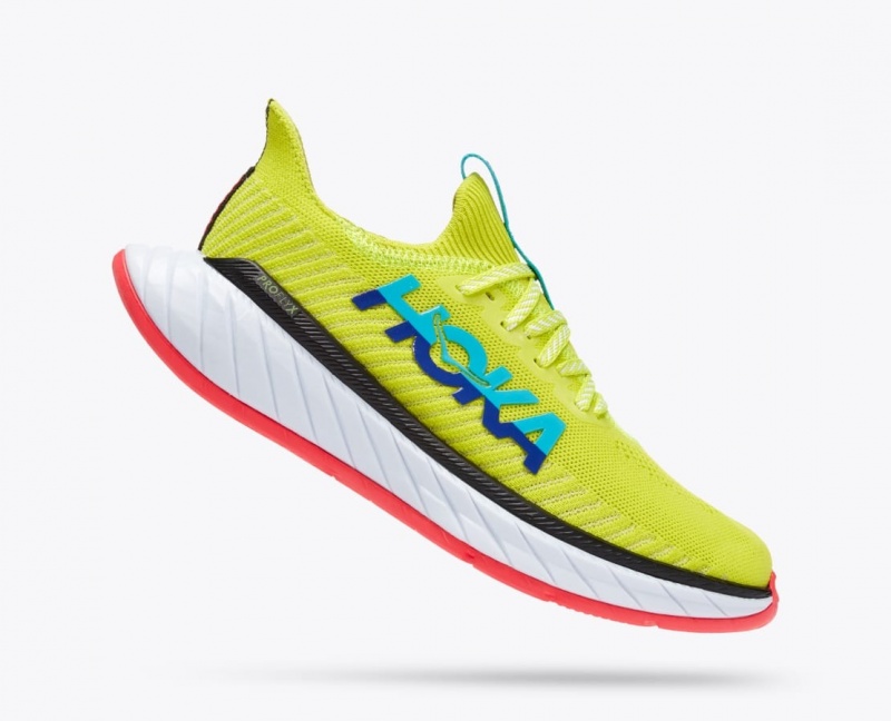 Green / Turquoise HOKA Carbon X 3 Women's Running Shoes | 4731926-NW