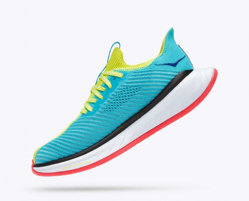 Green / Turquoise HOKA Carbon X 3 Women's Running Shoes | 4731926-NW