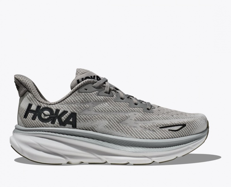 Grey HOKA Clifton 9 Men\'s Running Shoes | 9756248-DY