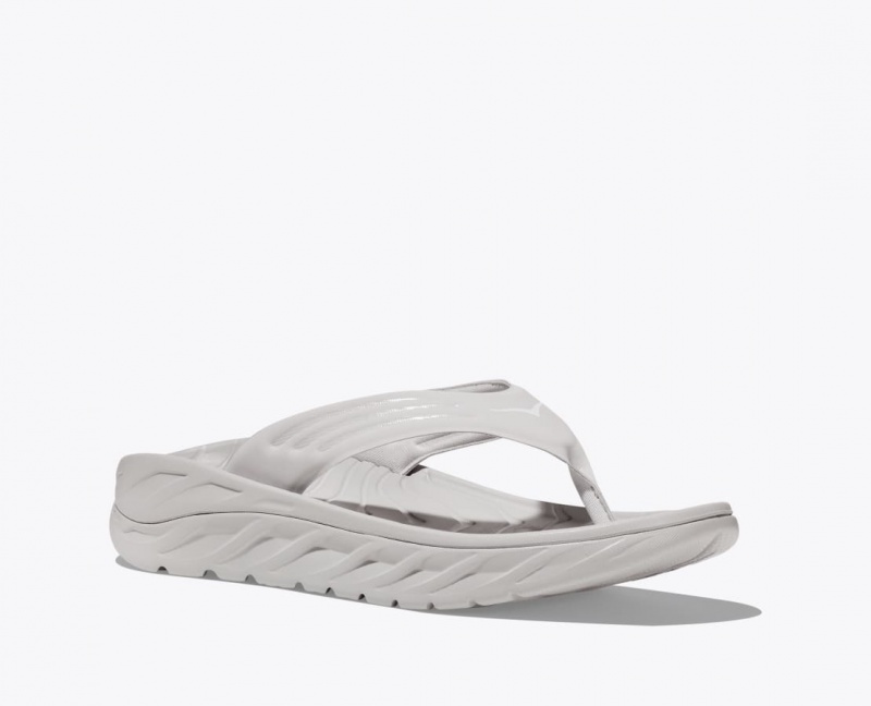 Grey HOKA ORA Recovery Men's Flip Flops | 8590637-CR