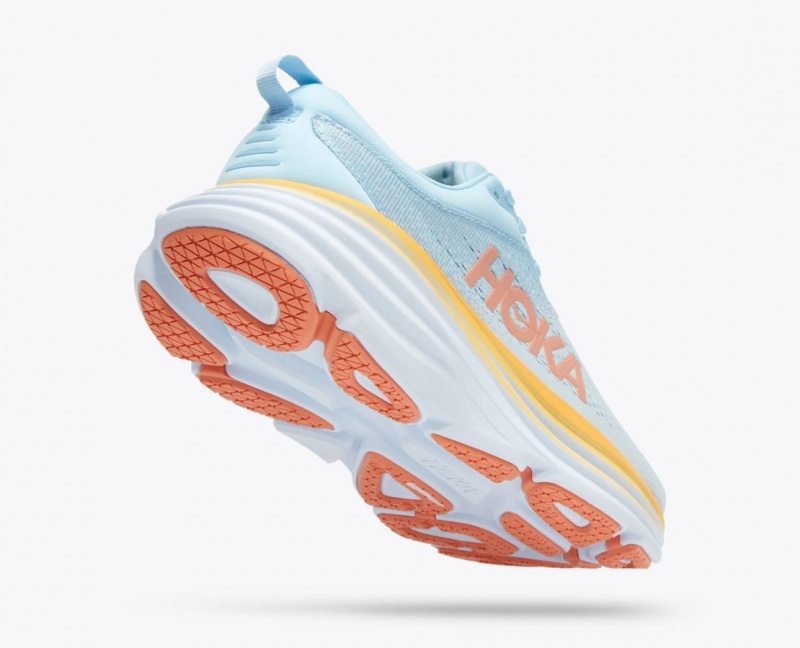 Light Blue HOKA Bondi 8 Women's Running Shoes | 1695370-GE