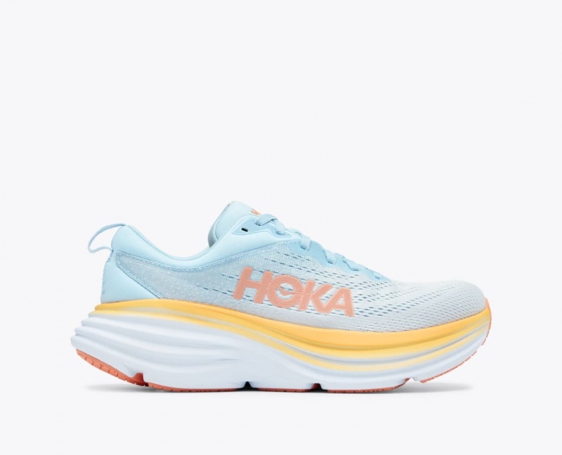 Light Blue HOKA Bondi 8 Women\'s Running Shoes | 1695370-GE