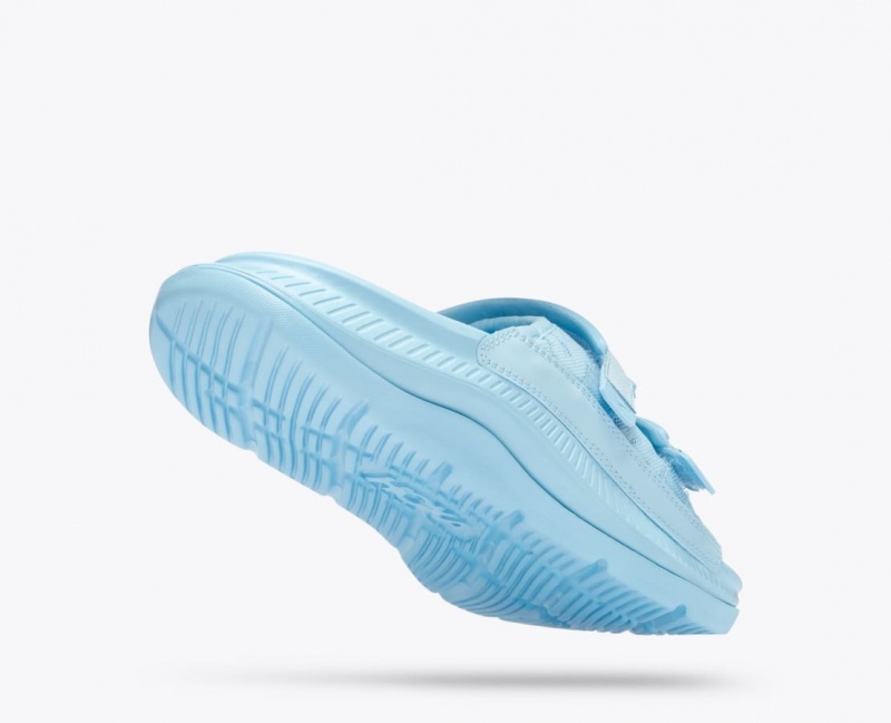 Light Blue HOKA Ora Luxe Men's Slide | 2017453-WD