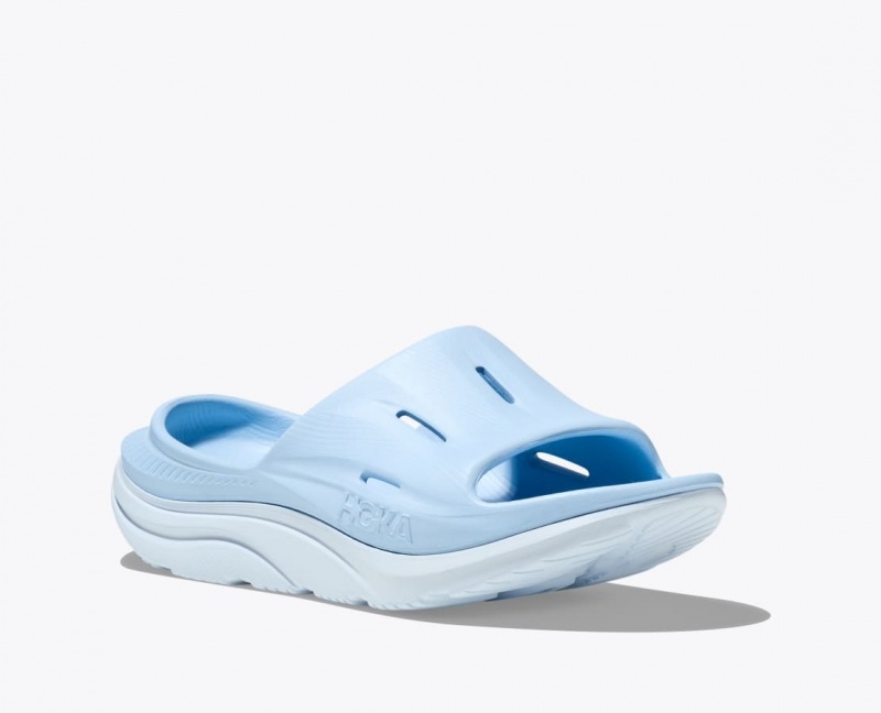 Light Blue HOKA Ora Recovery 3 Women's Slide | 7065293-NQ