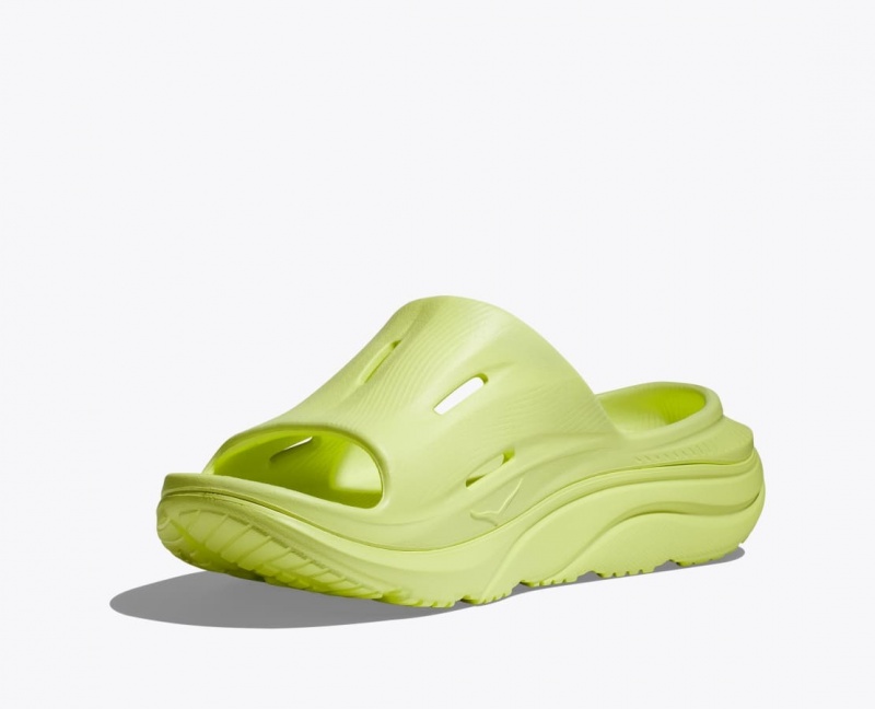 Light Green HOKA Ora Recovery 3 Men's Slide | 5067493-BU