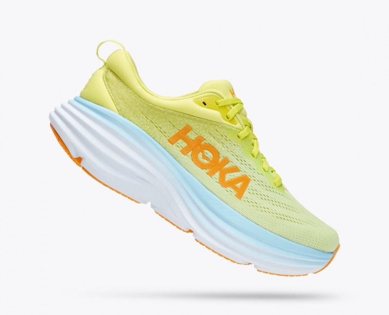 Light Green / Light Blue HOKA Bondi 8 Men's Running Shoes | 6930457-PT