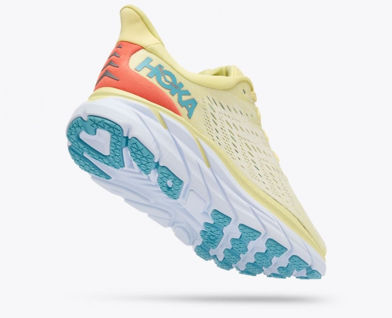 Light Yellow HOKA Clifton 8 Women's Running Shoes | 8350672-ZP