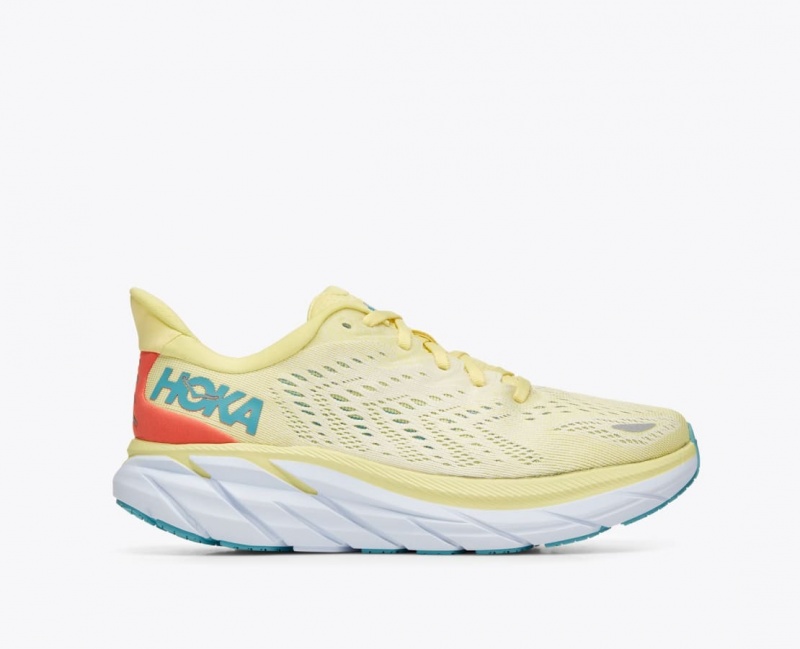 Light Yellow HOKA Clifton 8 Women\'s Running Shoes | 8350672-ZP