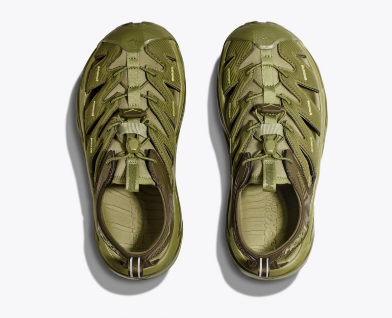 Olive Green HOKA Hopara Men's Sandals | 3216579-ZW