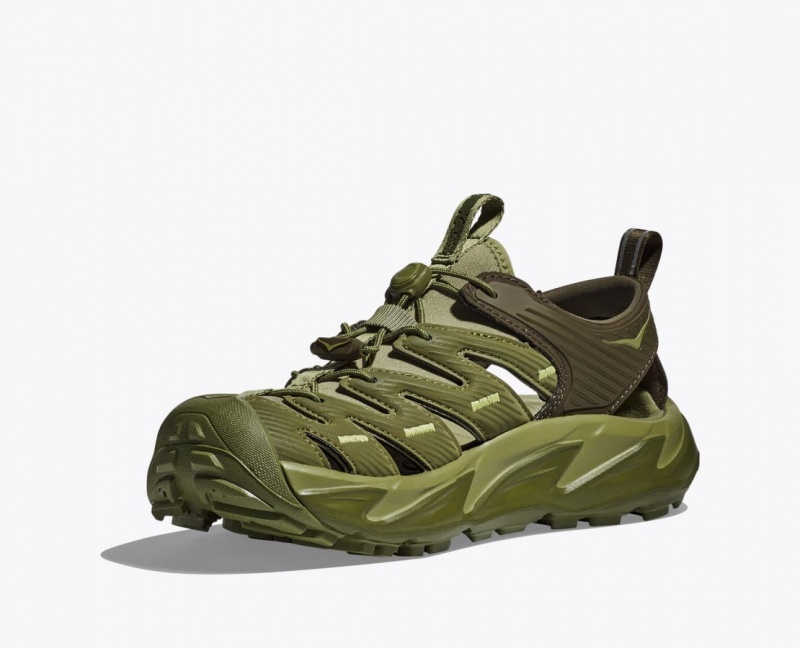 Olive Green HOKA Hopara Men's Sandals | 3216579-ZW