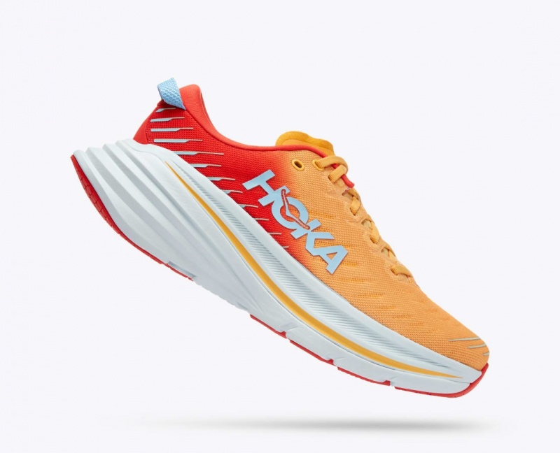 Orange / Red HOKA Bondi X Men's Running Shoes | 7509821-VU