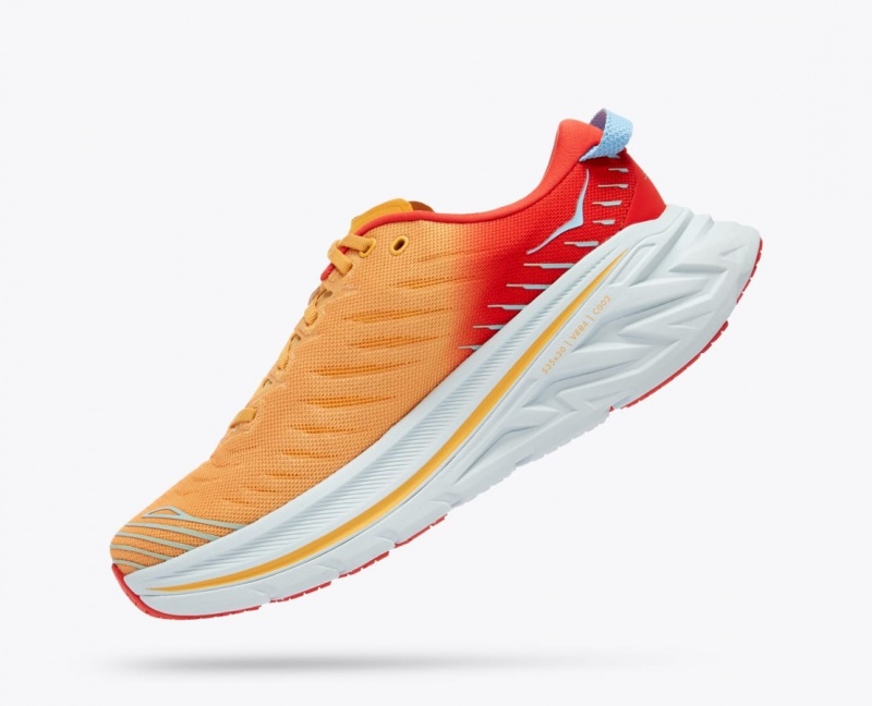 Orange / Red HOKA Bondi X Men's Running Shoes | 7509821-VU