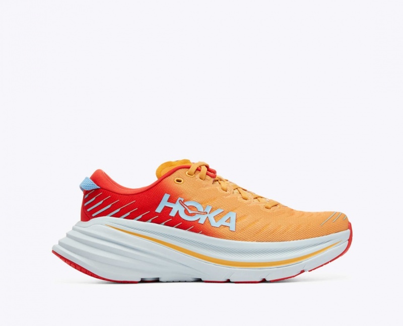 Orange / Red HOKA Bondi X Men\'s Running Shoes | 7509821-VU