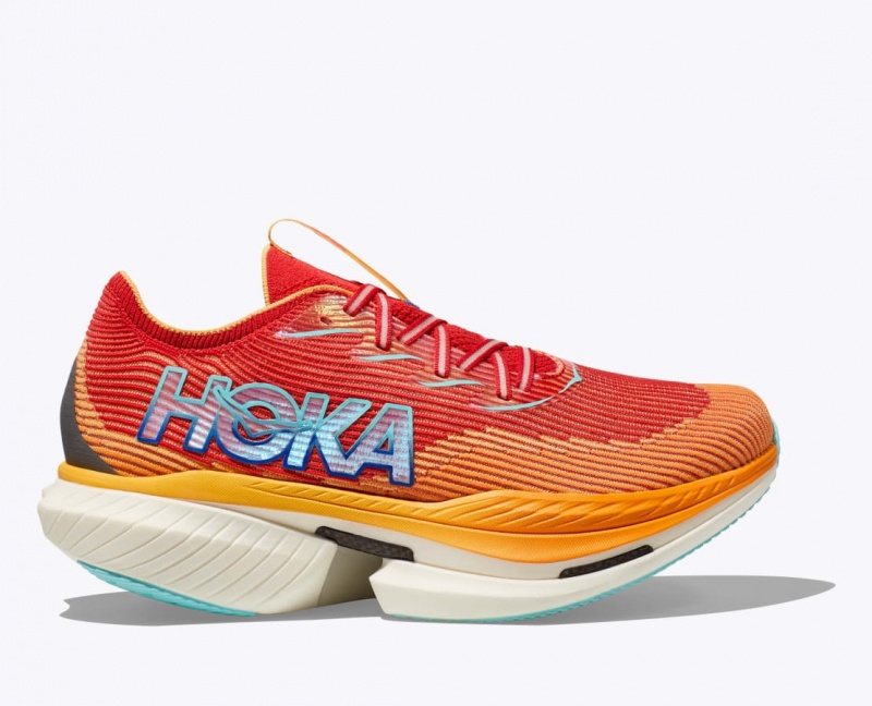 Orange / Red HOKA Cielo X1 Men\'s Running Shoes | 8536197-ZR