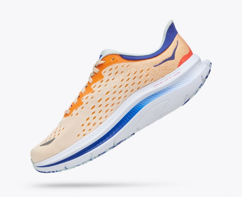 Orange / White HOKA Kawana Men's Sneakers | 3128790-SZ