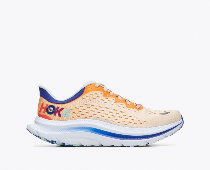 Orange / White HOKA Kawana Men's Sneakers | 3128790-SZ