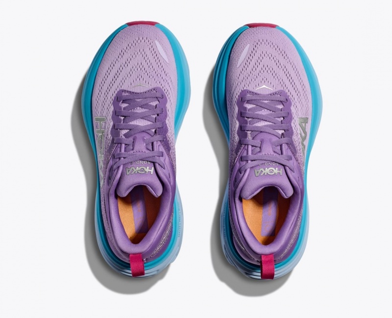 Purple / Blue HOKA Bondi 8 Women's Running Shoes | 0724351-SF