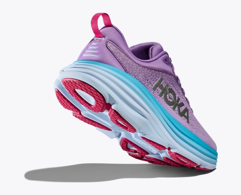 Purple / Blue HOKA Bondi 8 Women's Running Shoes | 0724351-SF