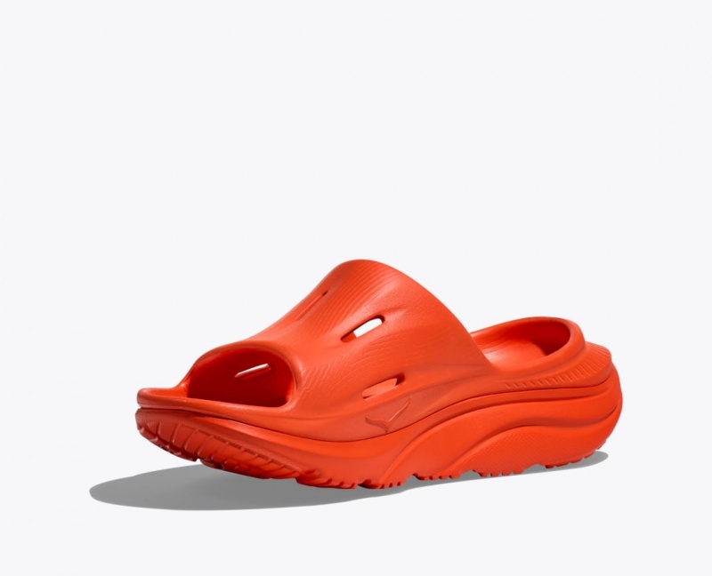 Red Orange HOKA Ora Recovery 3 Women's Slide | 5670832-RQ