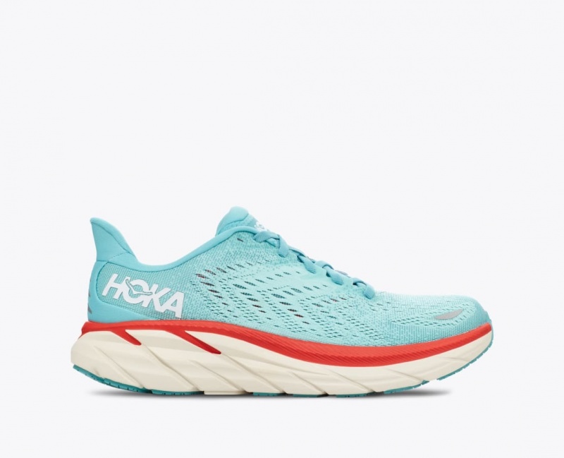 Turquoise HOKA Clifton 8 Women\'s Running Shoes | 6057914-WA