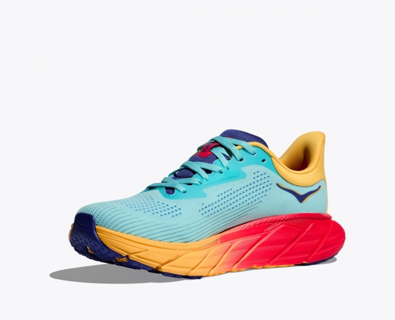 Turquoise / Orange HOKA Arahi 7 Women's Running Shoes | 2764931-JG