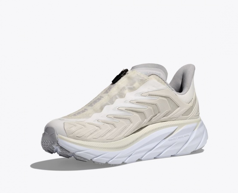 White HOKA Project Clifton Women's Sneakers | 3027459-SJ